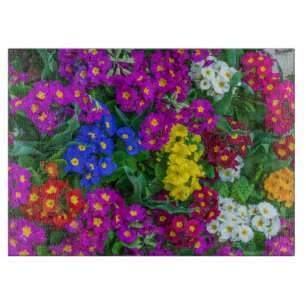 Planche À Découper Verre coloré des primroses