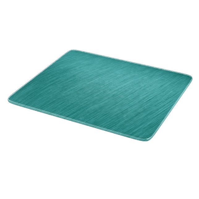 Planche À Découper Verre de délice Turquoise brossé (Coin)