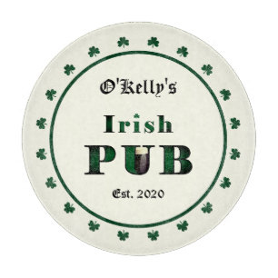 Planche À Découper Verre décoratif de pub irlandais bar tavernier