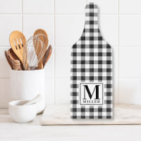 Verre Monogramme Fermette à carreaux Buffalo Noir