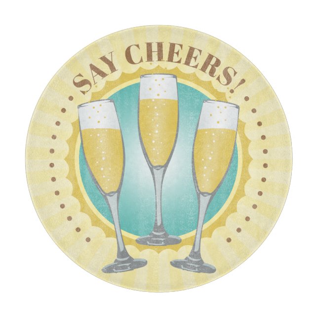 Planche à découper Verres à Champagne (Devant)