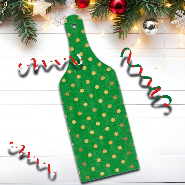 Planche À Découper Vert avec points de Parties scintillant or (Créateur téléchargé)