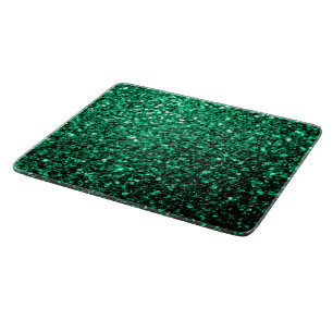 Planche À Découper Vert émeraude paillettes scintillantes