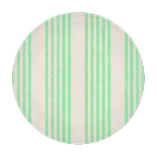 Planche À Découper Vert et beige cinq rayures motif