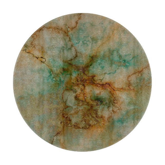 Planche À Découper Vert et marbre d'or (Devant)