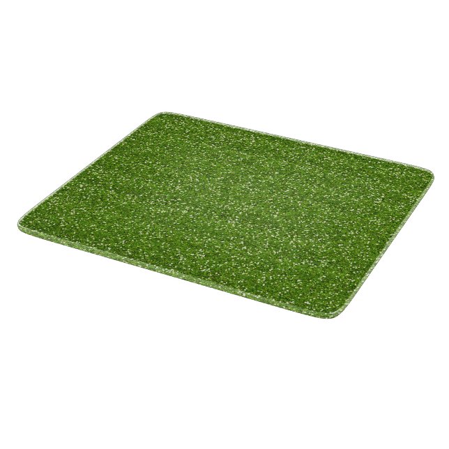 Planche À Découper Vert lime étincelant et paillettes argentées (Coin)