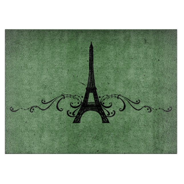 Planche À Découper Vert Vintage Français (Devant)