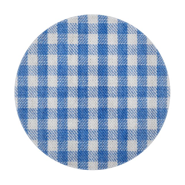 Planche À Découper Vêtements de table recouverts de blanc bleu. (Devant)