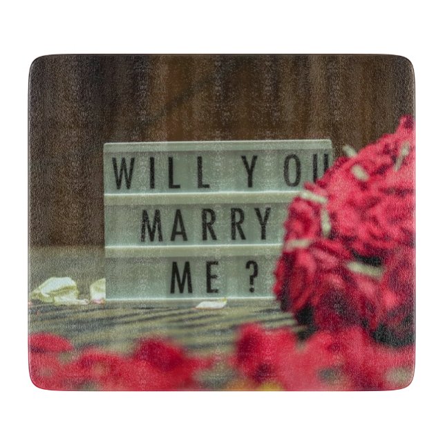 Planche À Découper Veux-Tu M'Épouser ? Proposition de mariage (Devant)