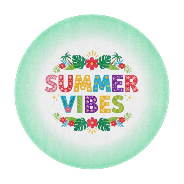 Planche À Découper Vibes d'été Design floral-54504 (Devant)