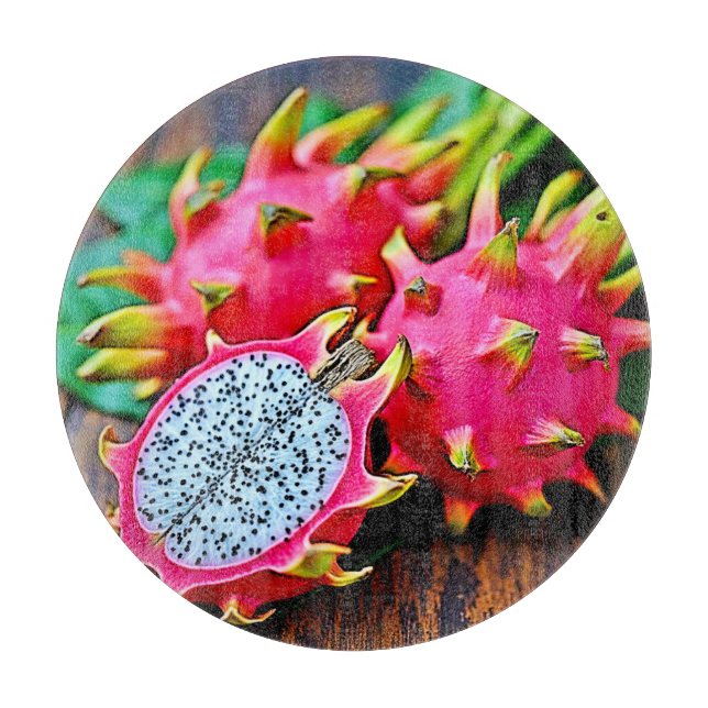 Planche À Découper Vibrant Dragon Fruit Beauté Design (Devant)