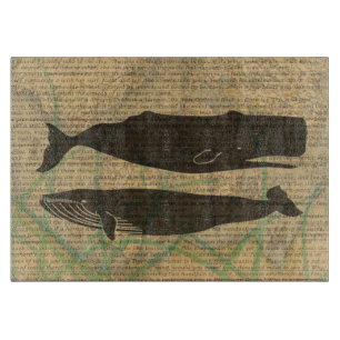 Planche À Découper Vieille Baleine Nautilique Vieille Océan Vie Mari