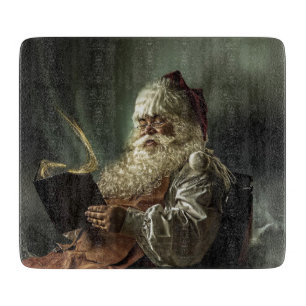 Planche À Découper Vieille photo de la magie du Père Noël des fêtes C