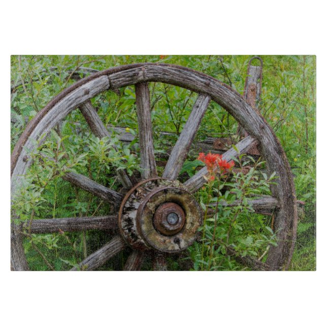 Planche À Découper Vieilles roues dans la ville historique 3 de vieil (Devant)