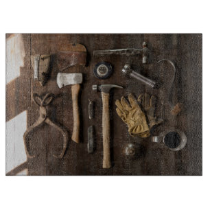 Planche À Découper Vieux outils décoratifs Panneau de coupe en verre 