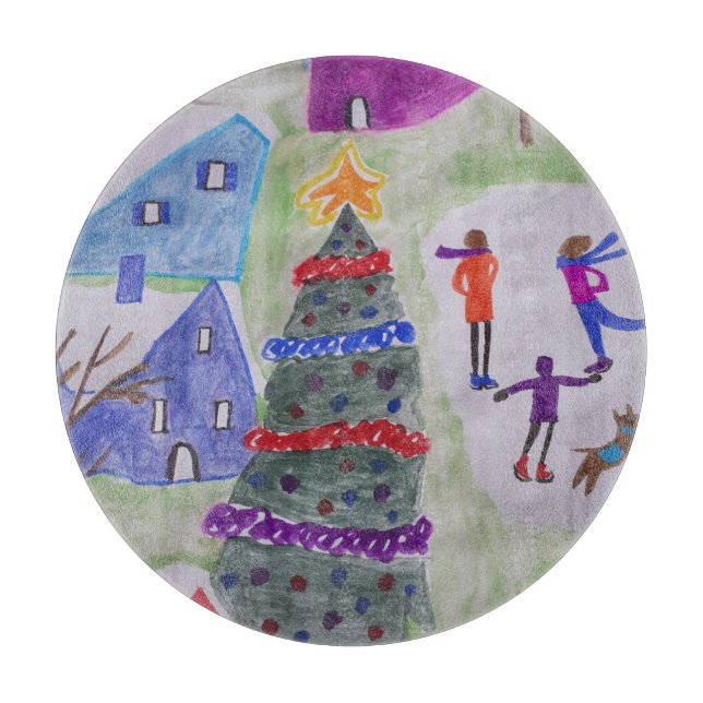 Planche À Découper Village de Noël (Devant)