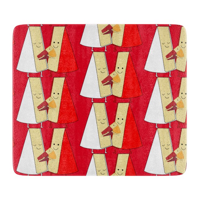 Planche À Découper Vin Et Fromage Invitation (Devant)