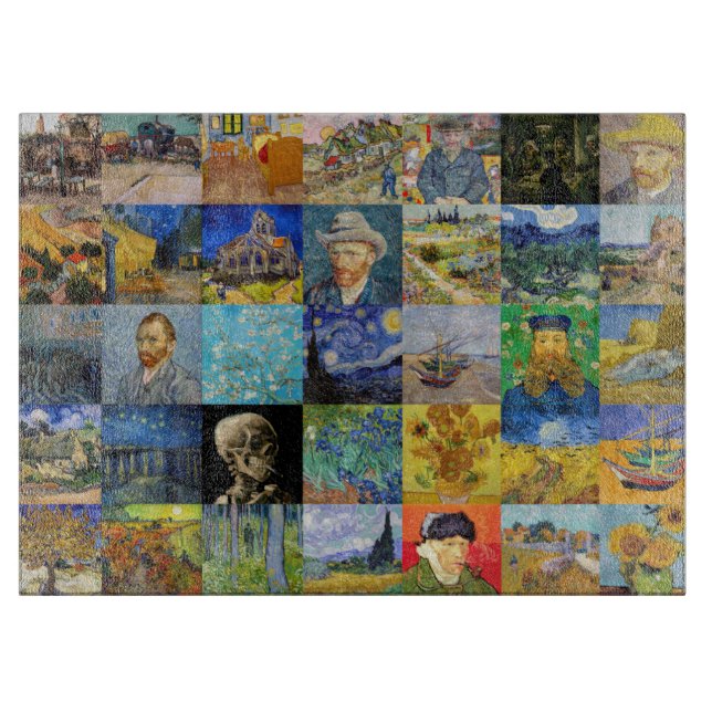 Planche À Découper Vincent van Gogh - chefs-d'oeuvre Mosaic Patchwork (Devant)