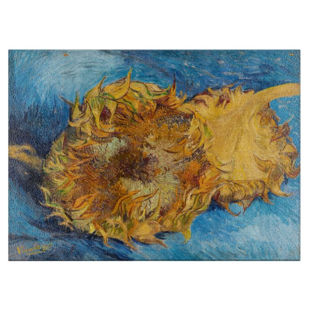 Planche À Découper Vincent van Gogh - Deux tournesols coupés (Devant)