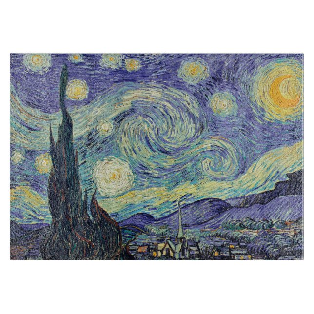 Planche À Découper Vincent Van Gogh/ La Nuit étoilée (Devant)