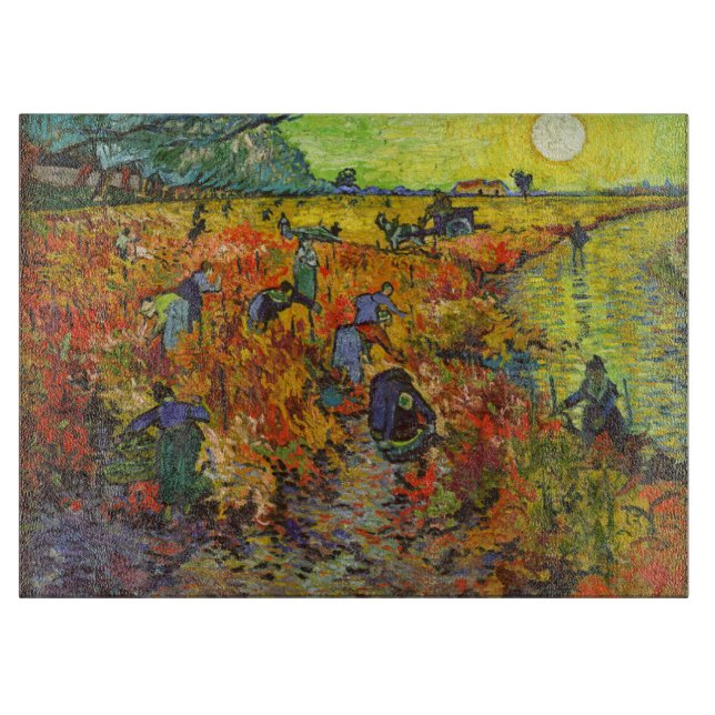 Planche À Découper Vincent van Gogh - Le vignoble rouge (Devant)
