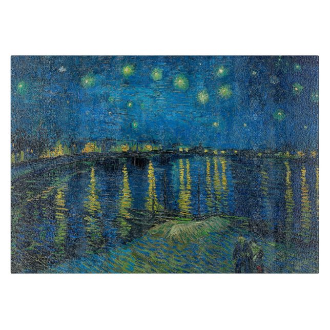 Planche À Découper Vincent Van Gogh Nuit étoilée sur le Rhône (Devant)