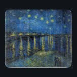 Planche À Découper Vincent van Gogh - Nuit étoilée sur le Rhône<br><div class="desc">Nuit étoilée sur le Rhône / Nuit étoilée sur le Rhône - Vincent van Gogh,  Huile sur toile,  1888,  Arles</div>