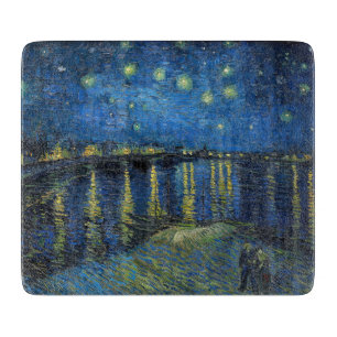 Planche À Découper Vincent van Gogh - Nuit étoilée sur le Rhône