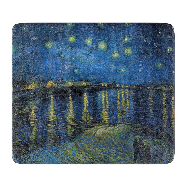 Planche À Découper Vincent van Gogh - Nuit étoilée sur le Rhône (Devant)