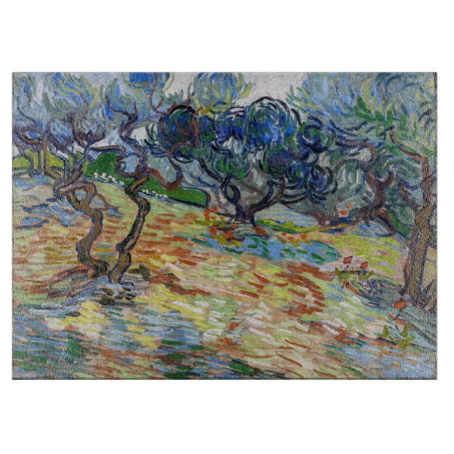 Planche À Découper Vincent van Gogh - Oliviers : Ciel bleu vif (Devant)