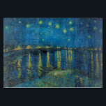 Planche À Découper Vincent Van Gogh Starry Night Over the Rhone<br><div class="desc">Le chef-d'oeuvre Van Gogh Starry Night - Un tableau de Vincent Van Gogh,  Starry Night Over the Rhone,  montre une nuit remplie d'étoiles,  et un pont. Peint à Arles France la nuit,  peint en 1888.</div>