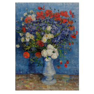 Planche À Découper Vincent van Gogh - Vase avec des Bleuets & Coqueli