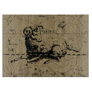 Planche À Découper Vintage Aries Constellation Carte Hevelius 1690