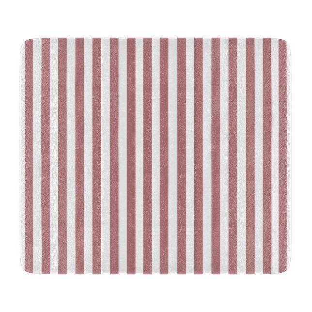 Planche À Découper Vintage Dusty Rose & Blancs rayés (Devant)