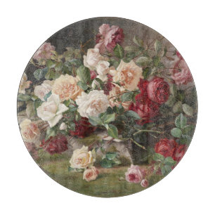 Planche À Découper Vintage E. Hariel Rose Still Life