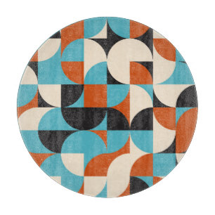 Planche À Découper Vintage moderne : Formes géométriques rétro.
