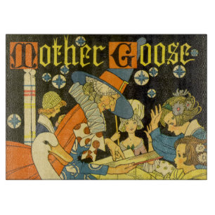 Planche À Découper Vintage Mother Goose lisant des livres aux enfants