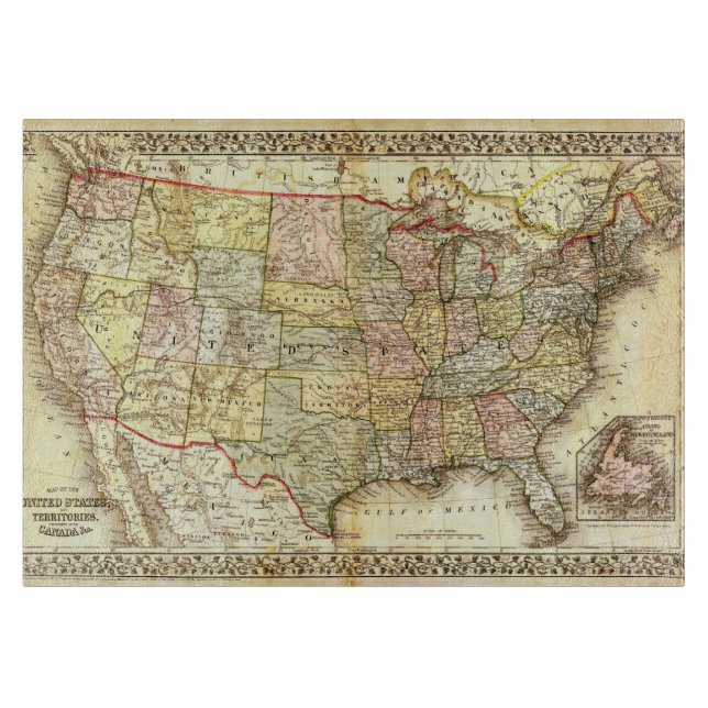 Planche À Découper Vintage Old États-Unis États-Unis (Devant)