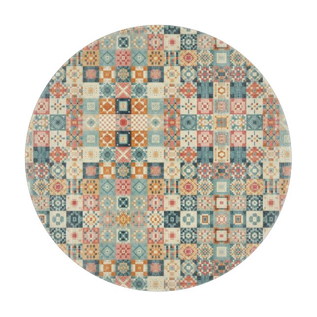 Planche À Découper Vintage, patchwork, paré (Devant)