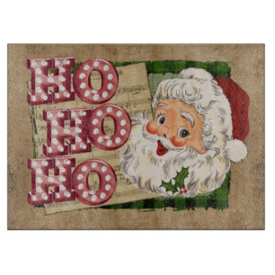 Planche À Découper Vintage Père Noël Lumières Marquee Ho Ho Ho