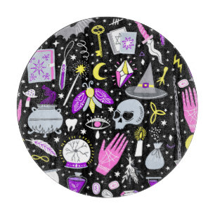 Planche À Découper Vintage tartan brun-orange.