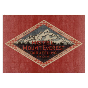 Planche À Découper Vintage voyage, Mont Everest, Darjeeling Inde