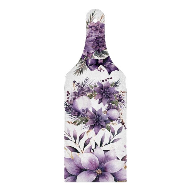 Planche À Découper Violet Vineyard : un festin floral (Devant)