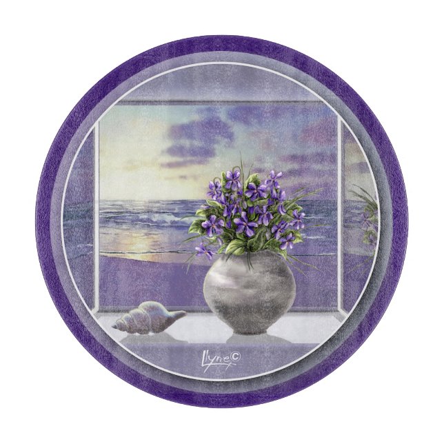 Planche À Découper violettes dans un bocal de lune (Devant)