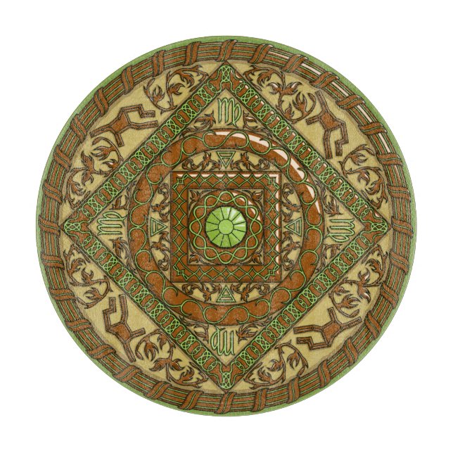 Planche À Découper Virgo Mandala Glass Cutboard (Devant)