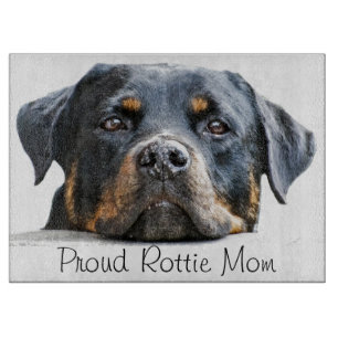 Planche À Découper Visage fier de chien de rottweiler de la maman
