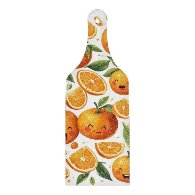 Planche À Découper Visage Fruit Heureux  (Devant)