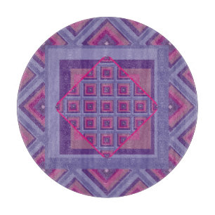 Planche À Découper vitre violette lavande champs diamant motif