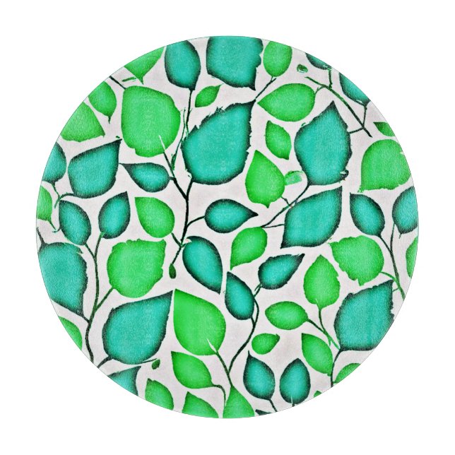 Planche À Découper Vivid Elegance Feuille Motif (Devant)
