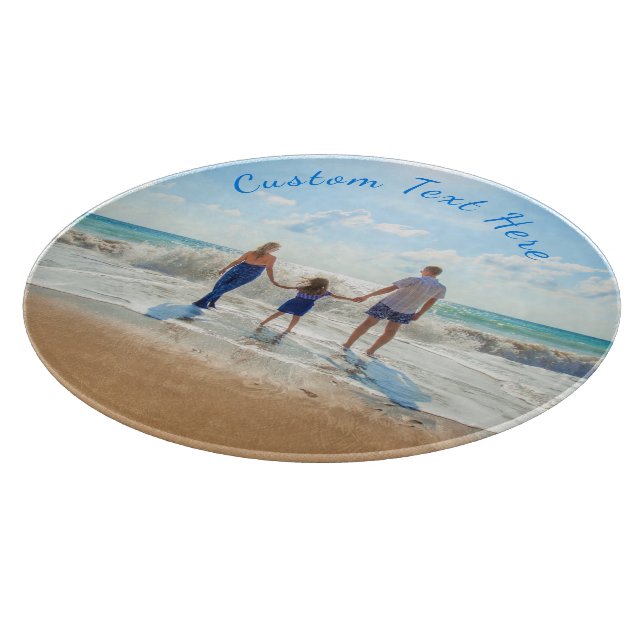 Planche À Découper Votre carte de découpe photo et texte personnalisé (Coin)